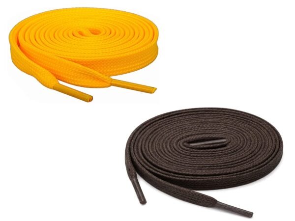 Flat Shoelace (2 Pair | (1 Pair Per Single Color) Shoelaces for Sport, Running Casual, Gym Shoes.