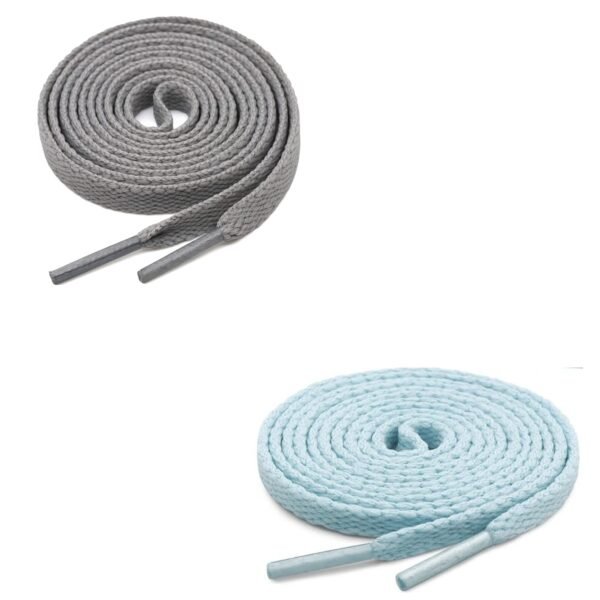Flat Shoelace (2 Pair | (1 Pair Per Single Color) Shoelaces for Sport, Running Casual, Gym Shoes.