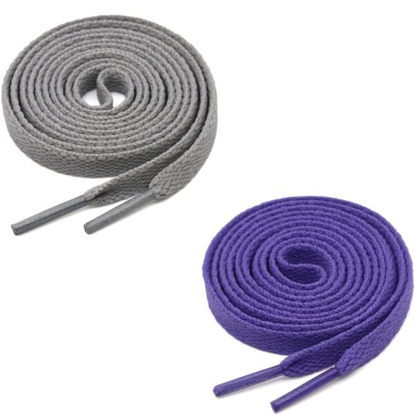 Flat Shoelace (2 Pair | (1 Pair Per Single Color) Shoelaces for Sport, Running Casual, Gym Shoes.