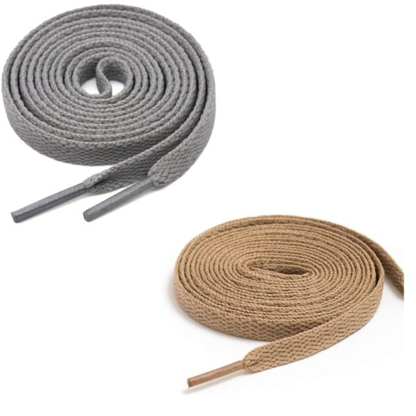 Flat Shoelace (2 Pair | (1 Pair Per Single Color) Shoelaces for Sport, Running Casual, Gym Shoes.