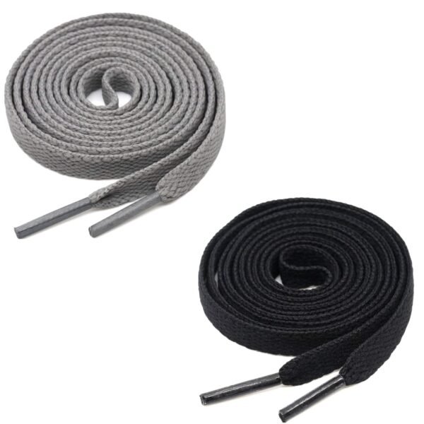 Flat Shoelace (2 Pair | (1 Pair Per Single Color) Shoelaces for Sport, Running Casual, Gym Shoes.