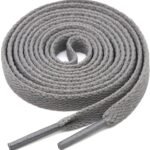 flat grey shoelace for sneakers