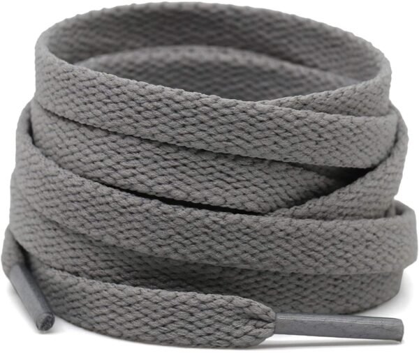 flat grey shoelace for sneakers