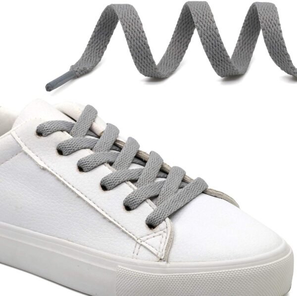 flat grey shoelace for sneakers