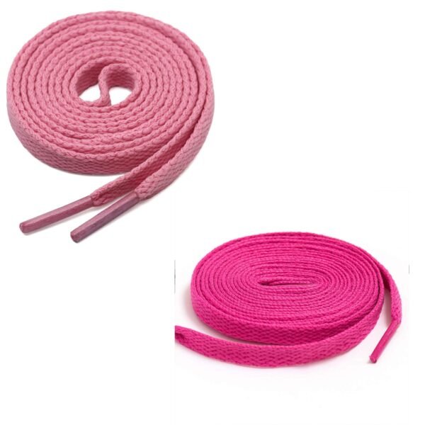 Flat Shoelace (2 Pair | (1 Pair Per Single Color) Shoelaces for Sport, Running Casual, Gym Shoes.