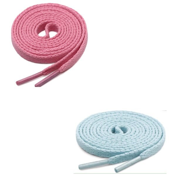 Flat Shoelace (2 Pair | (1 Pair Per Single Color) Shoelaces for Sport, Running Casual, Gym Shoes.