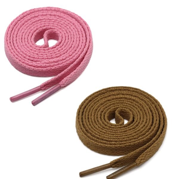 Flat Shoelace (2 Pair | (1 Pair Per Single Color) Shoelaces for Sport, Running Casual, Gym Shoes.