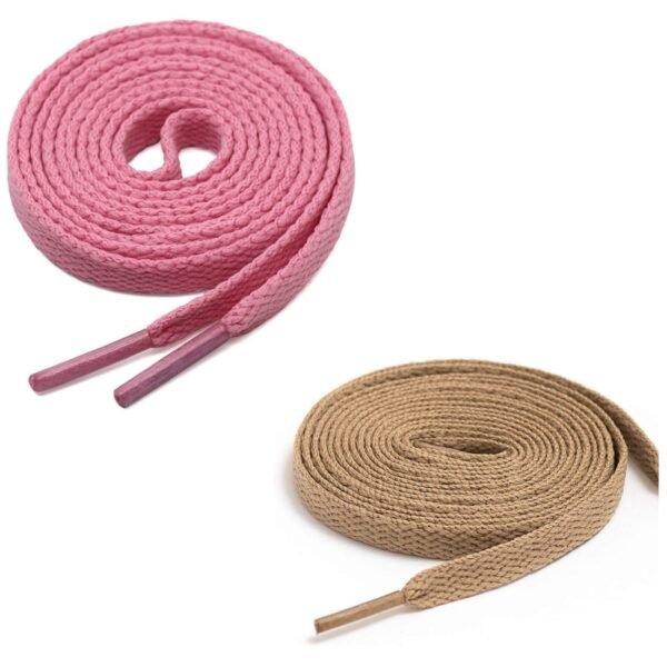Flat Shoelace (2 Pair | (1 Pair Per Single Color) Shoelaces for Sport, Running Casual, Gym Shoes.