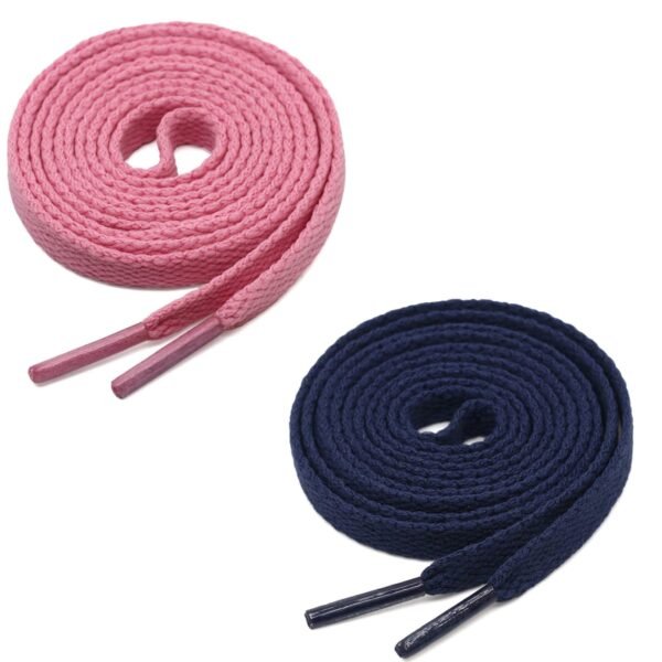 Flat Shoelace (2 Pair | (1 Pair Per Single Color) Shoelaces for Sport, Running Casual, Gym Shoes.