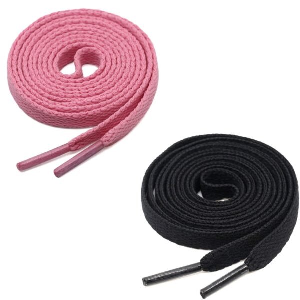 Flat Shoelace (2 Pair | (1 Pair Per Single Color) Shoelaces for Sport, Running Casual, Gym Shoes.
