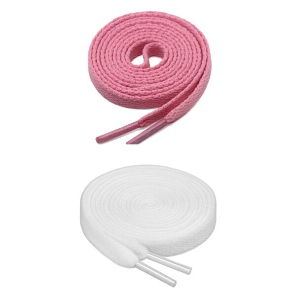 Flat Shoelace (2 Pair | (1 Pair Per Single Color) Shoelaces for Sport, Running Casual, Gym Shoes.