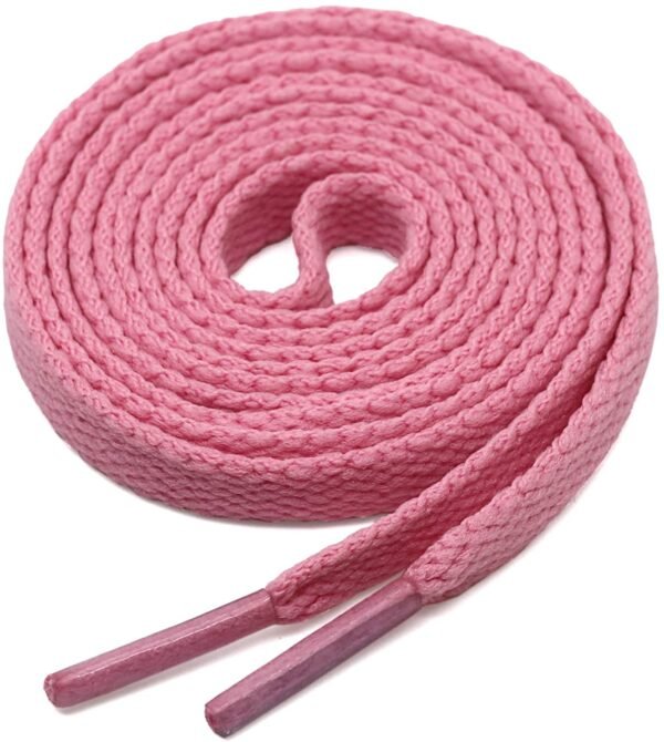 flat pink shoelace for sneakers