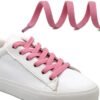 flat pink shoelace for sneakers