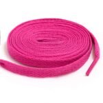 flat hot pink shoelace for sneakers