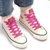 flat hot pink shoelace for sneakers