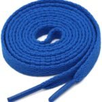 flat blue shoelace for sneakers