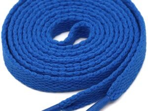 flat blue shoelace for sneakers