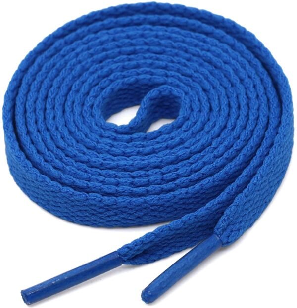 flat blue shoelace for sneakers