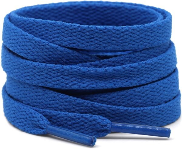 flat blue shoelace for sneakers