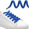 flat blue shoelace for sneakers