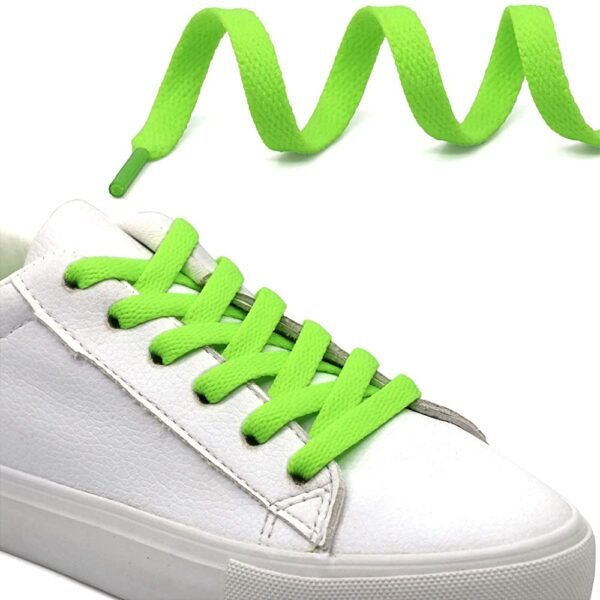 flat fluorescent shoelace for sneakers
