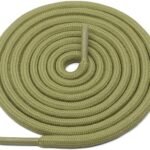 Round plain olive shoelace for sneakers