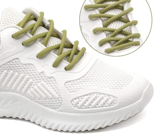 Round plain olive shoelace for sneakers