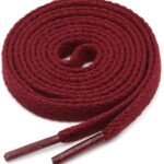 flat maroon shoelace for sneakers