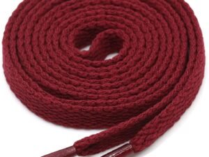 flat maroon shoelace for sneakers
