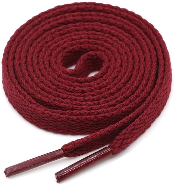 flat maroon shoelace for sneakers