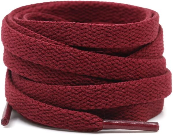 flat maroon shoelace for sneakers