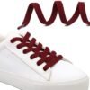 flat maroon shoelace for sneakers