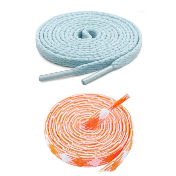 Flat Twill Shoelace (2 Pair) (1 Pair Per Color)  | GYM | Sport | Running | Casual Shoelaces
