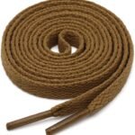 flat light brown shoelace for sneakers