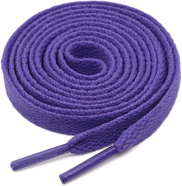 flat purple shoelace for sneakers