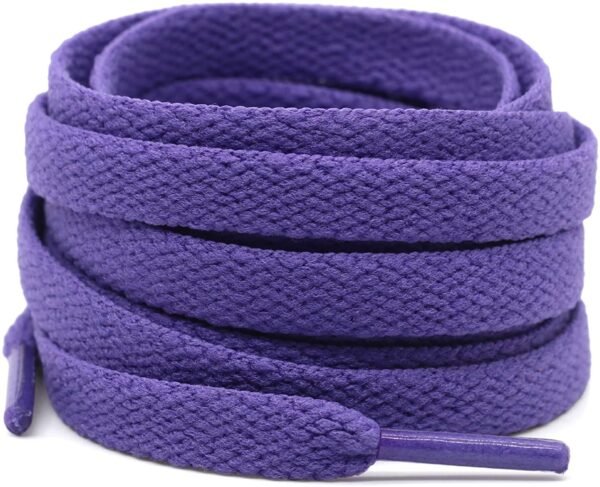 flat purple shoelace for sneakers