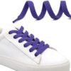flat purple shoelace for sneakers