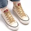 flat cream shoelace for sneakers