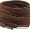 flat dark brown shoelace for sneakers