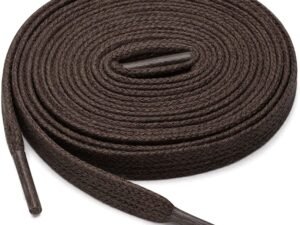 flat dark brown shoelace for sneakers