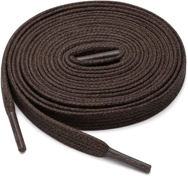 flat dark brown shoelace for sneakers