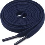 flat navy shoelace for sneakers