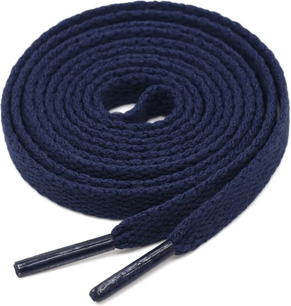 flat navy shoelace for sneakers
