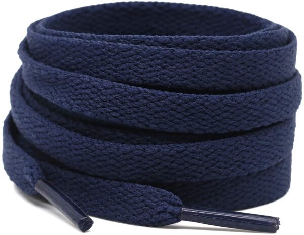 flat navy shoelace for sneakers