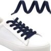 flat navy shoelace for sneakers