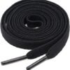 flat black shoelace for sneakers