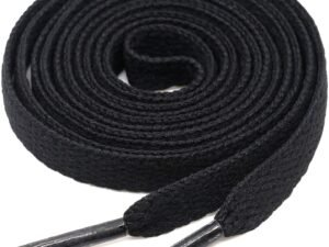 flat black shoelace for sneakers