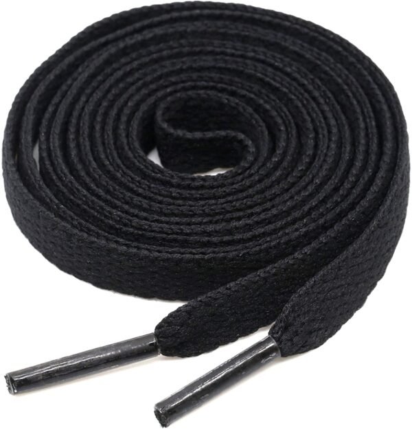 flat black shoelace for sneakers