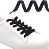 flat black shoelace for sneakers