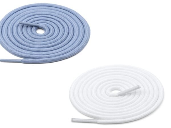 Round Plain Shoelace (2 Pair) (1 Pair per color) | Athletic | Sport | Running | Casual or Gym Shoe Strings